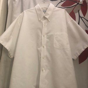 Cintas Men size 18 1/2 white Short Sleeves Shirt